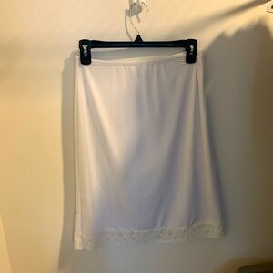 White lacy slip skirt